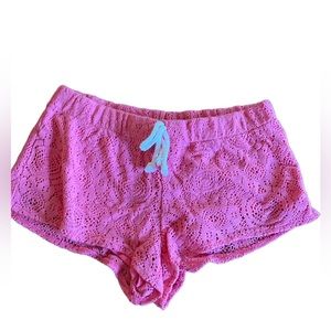 Aerie lace doilie pink shorts
